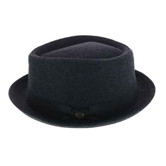 Epoch Hats Company Men's Diamond Shape Wool Fedora with Grosgrain Hatband - Picture 4 of 5